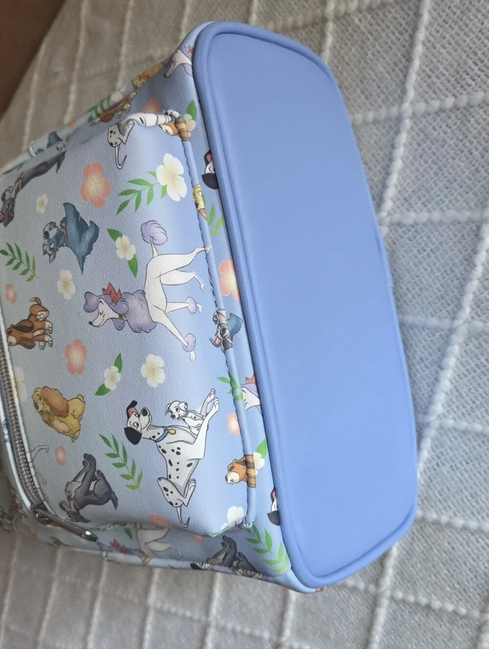 Loungefly Disney Dogs Floral Mini Backpack Blue - Picture 6 of 8